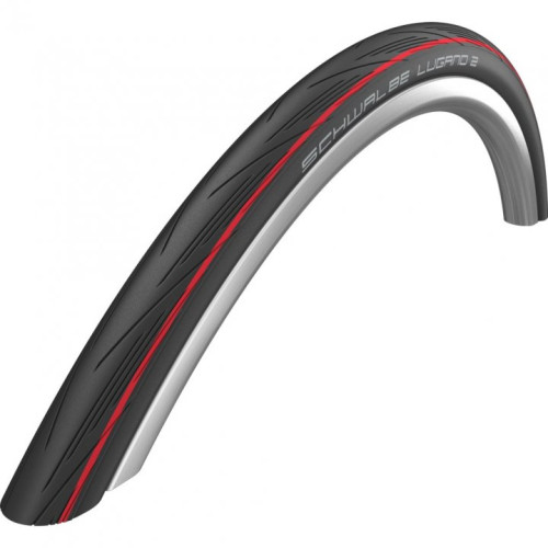 Schwalbe Lugano II Active K Guard 28 Silica Wire Tire Red Stripes