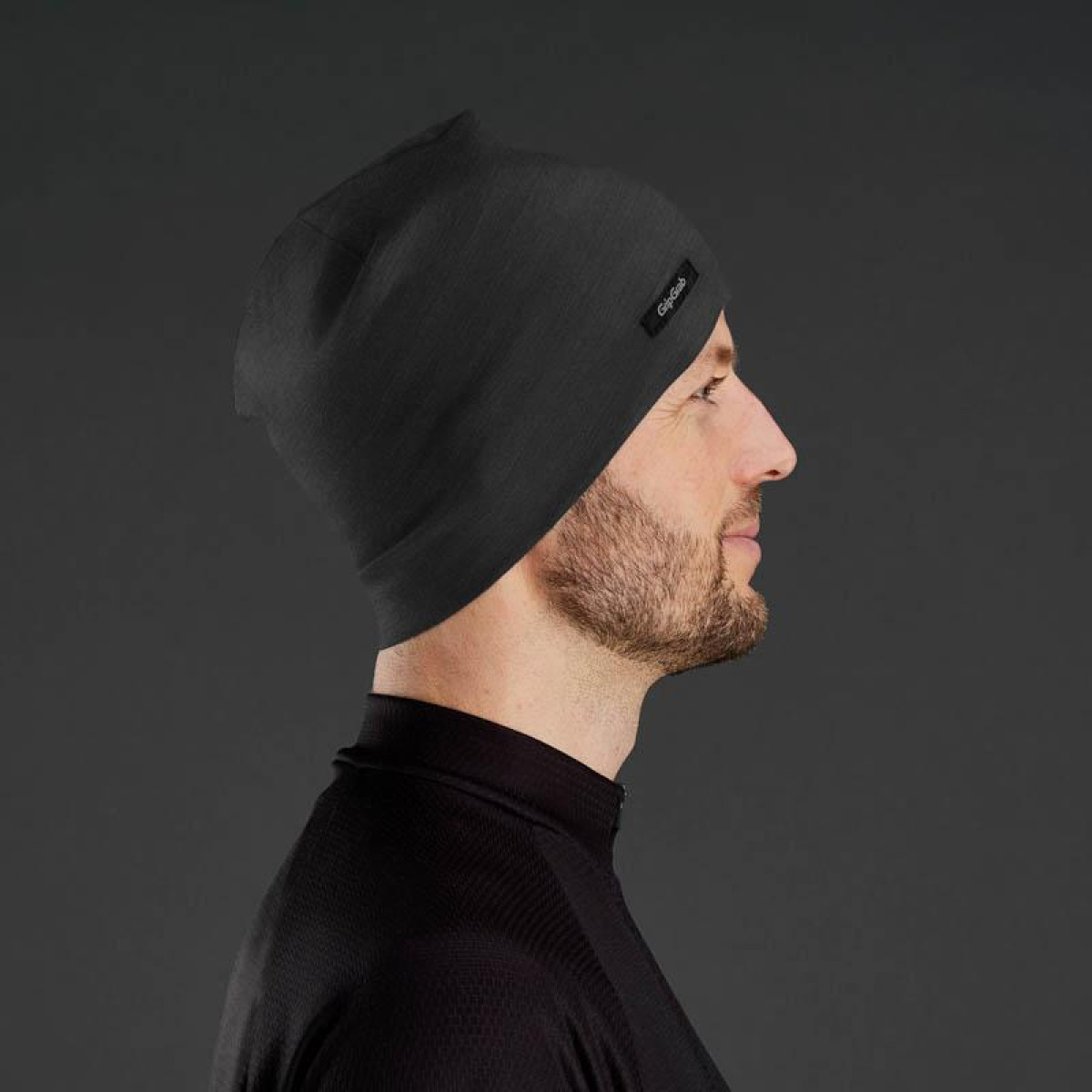 merino wool beanie black