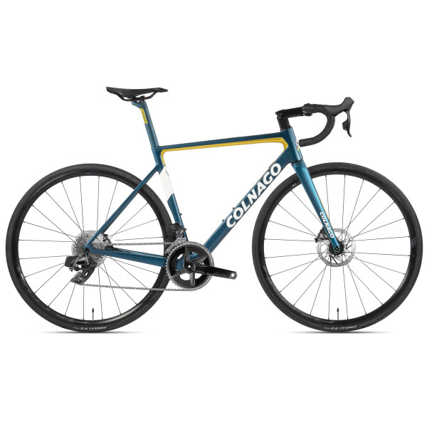 Colnago V3 Road Bike | Sram Rival AXS | Petroleum - Yellow