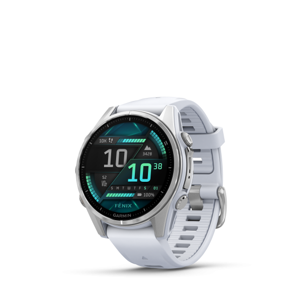 Garmin fēnix® 8 Amoled išmanusis laikrodis | 43 mm | Silver - Whitestone