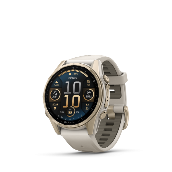 Garmin fēnix® 8 Amoled Titanium - Sapphire išmanusis laikrodis | 43 mm | Gold - Sandstone