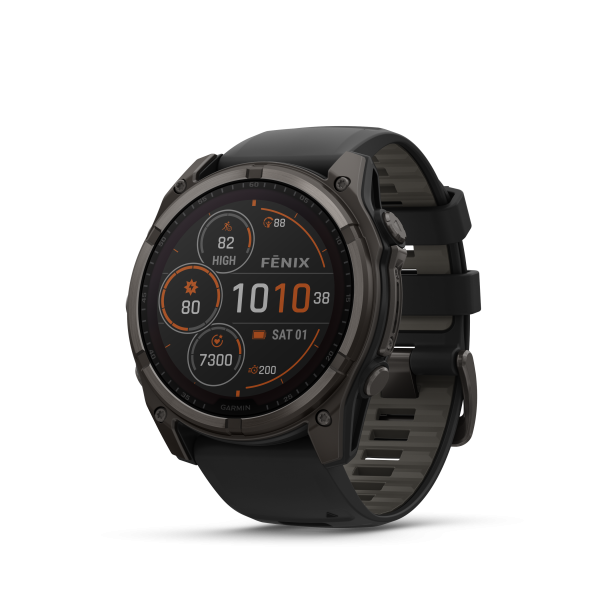 Garmin fēnix® 8 Solar Titanium - Sapphire išmanusis laikrodis | 51 mm | Carbon Gray - Black