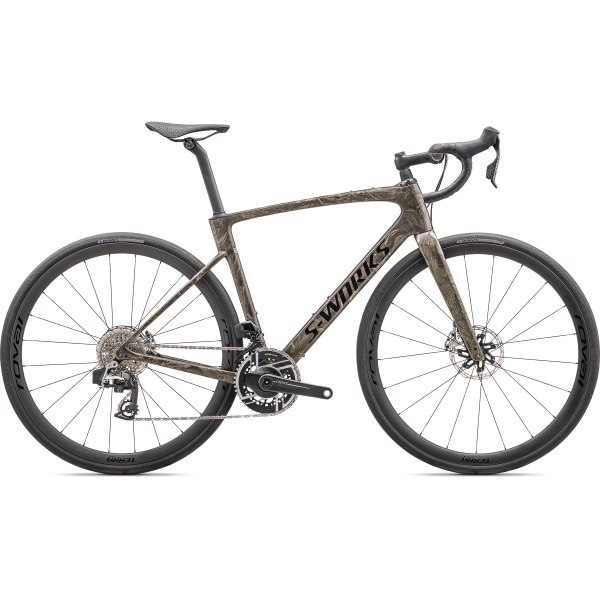 S-Works Roubaix SL8 - SRAM Red AXS Road Bike | Gloss Toupe - Gunmetal Strata