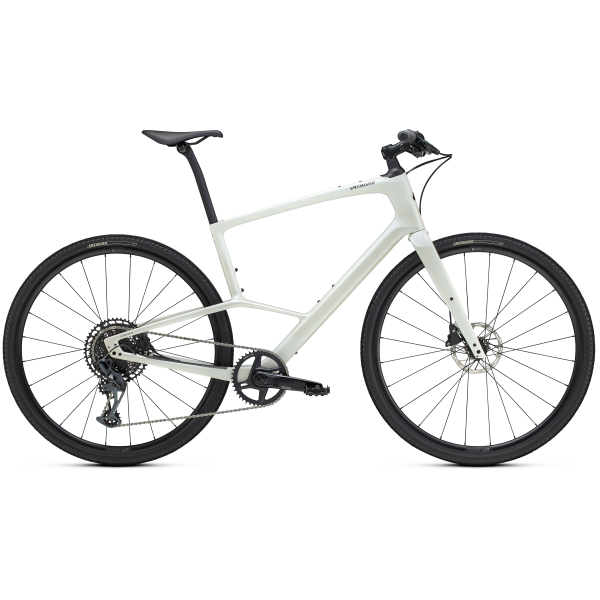 Specialized Sirrus X 6.0 fitness dviratis | Dune White - Obsidian Fade Refletive