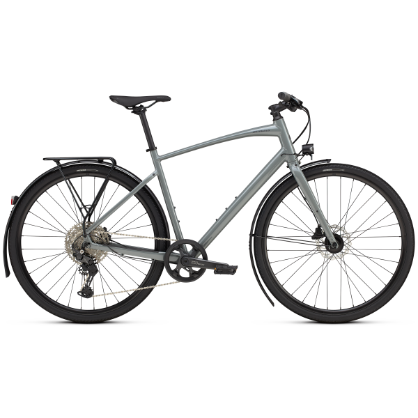 Specialized Sirrus X 3.0 EQ fitness dviratis | Ashen Grey - Black Liquid Metal Reflective