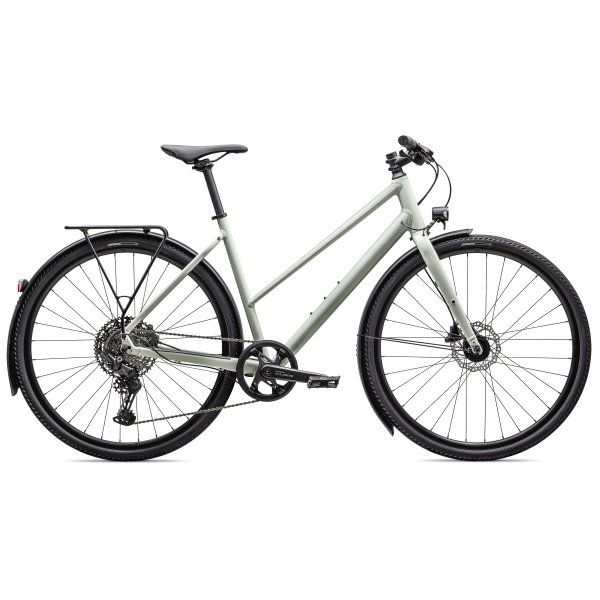 Specialized Sirrus X 3.0 Step-Through EQ fitness dviratis | Spruce - White Sage Reflective