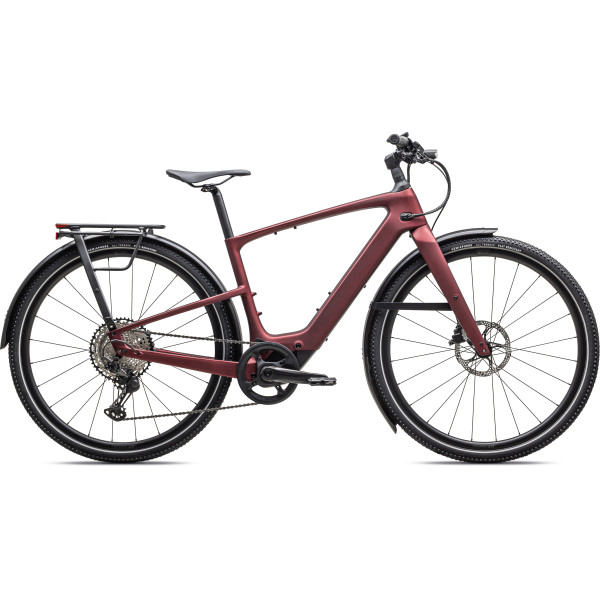 Specialized Turbo Vado SL 2 6.0 EQ Carbon elektrinis dviratis | Satin Red Sky - Red Onyx Frost