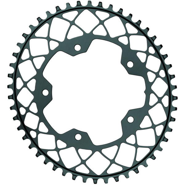 AbsoluteBlack GRAVEL OVAL Chainring | 110 BCD | 1x12/11/10-speed | Grey