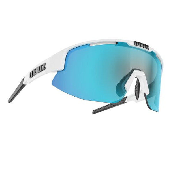 BLIZ Active Matrix Small Sunglasses | White - Smoke Blue