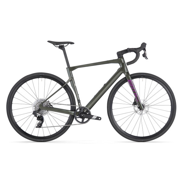 BMC Roadmachine X Three plento dviratis | Steel Green - Purple