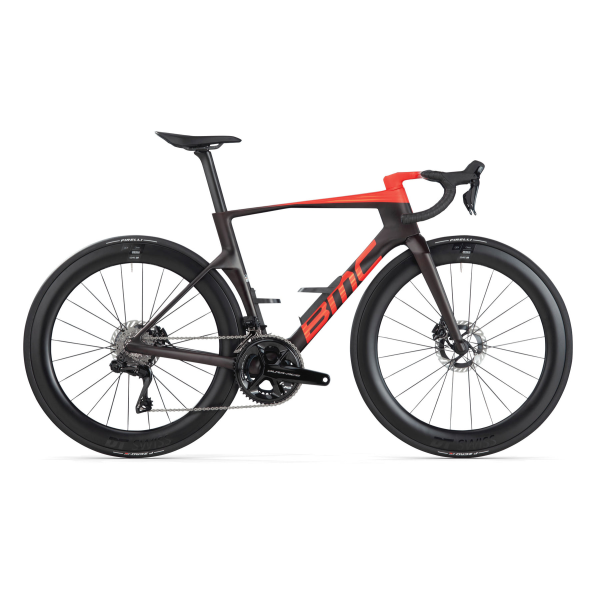 BMC Teammachine R 01 Two Road Bike | Maroon Carbon - Neon Red