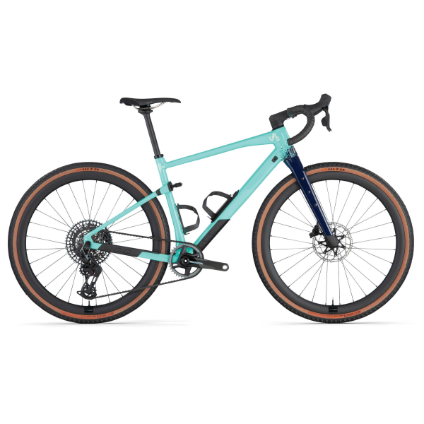 BMC UnReStricted 01 Three Gravel dviratis | Minty Aqua - Dark Blue