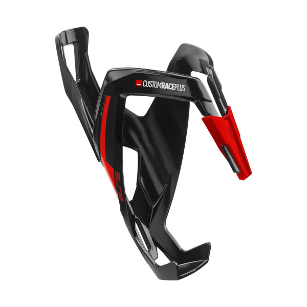 Elite Custom Race Plus Bottle Cage | Glossy Black - Red