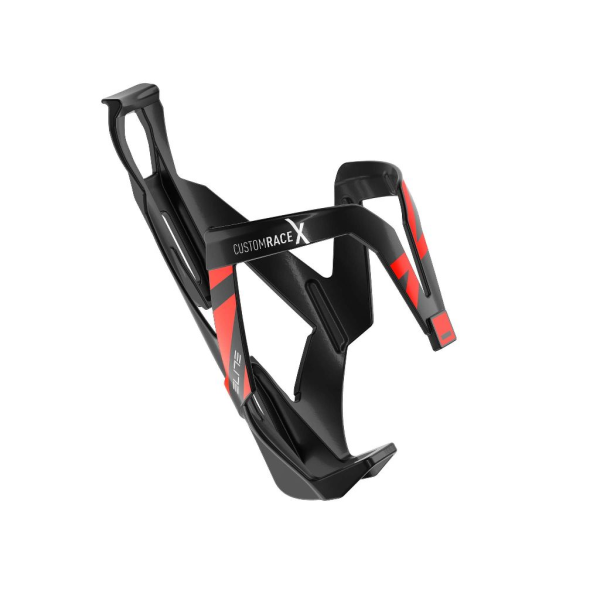 Elite Custom RaceX Bottle Cage | Black Glossy - Red Graphic