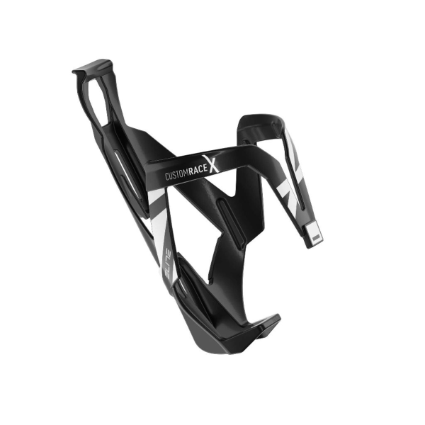 Elite Custom RaceX Bottle Cage | Black Glossy - White Graphic