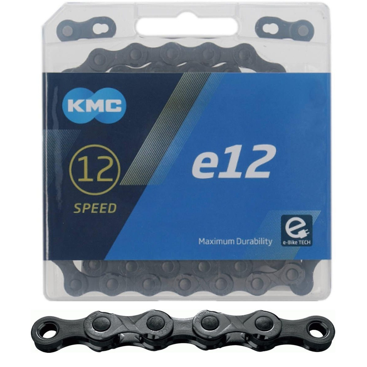 KMC e12 BlackTech Chain, 12-speed / Black | Velonova