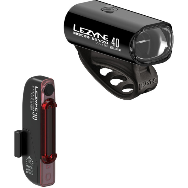 Lezyne LED Hecto Drive 40 StVZO / Stick Drive StVZO žibintų komplektas