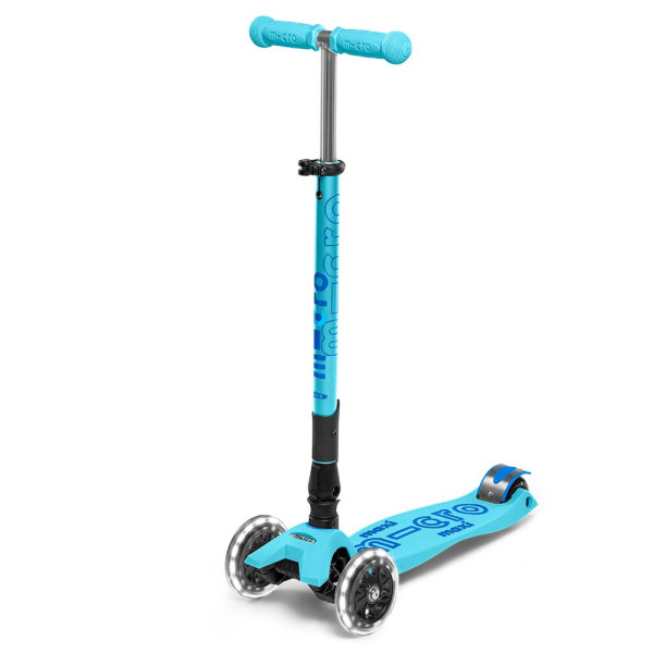 Maxi Micro Deluxe LED Foldable Scooter | Bright Blue