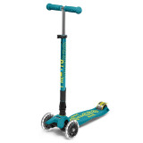 Maxi Micro Deluxe LED Foldable Scooter | Petrol Green