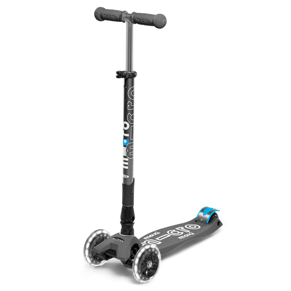 Maxi Micro Deluxe LED Foldable Scooter | Volcano Grey