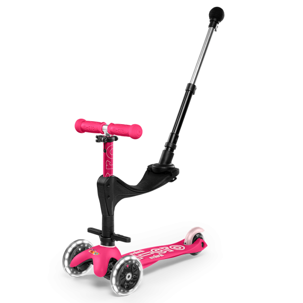 Mini Micro 3in1 Deluxe Plus LED Scooter | Pink