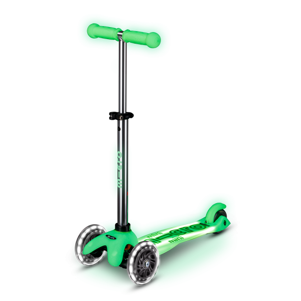 Mini Micro Deluxe Glow LED Plus Scooter | Icy Lime