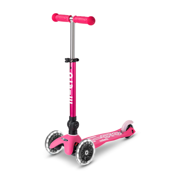 Mini Micro Deluxe LED Foldable Scooter | Pink