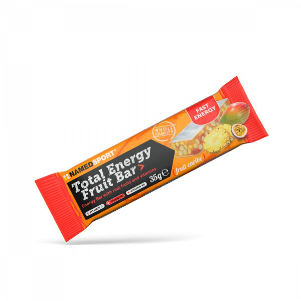 NamedSport Total Energy Fruit Caribe Energy Bar, 35 g 