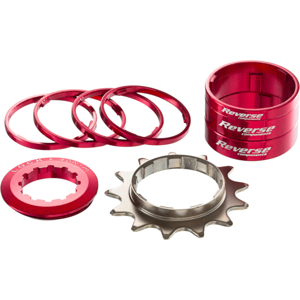 Reverse Components Single Speed konvertavimo rinkinys | Shimano HG | Red