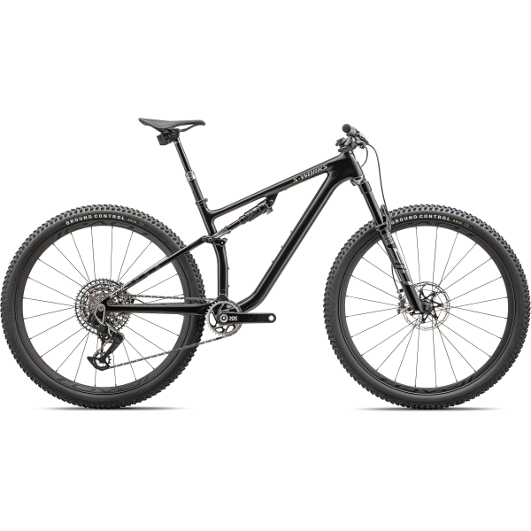 S-Works Epic Evo LTD Mountain Bike | Gloss Metallic Obsidian - Satin Brushed Chrome
