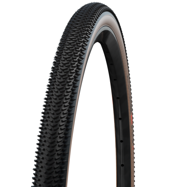 Schwalbe G-One R Evo Super Race V-Guard TLE 27.5" Addix Race sulankstoma padanga | Transparent Sidewall