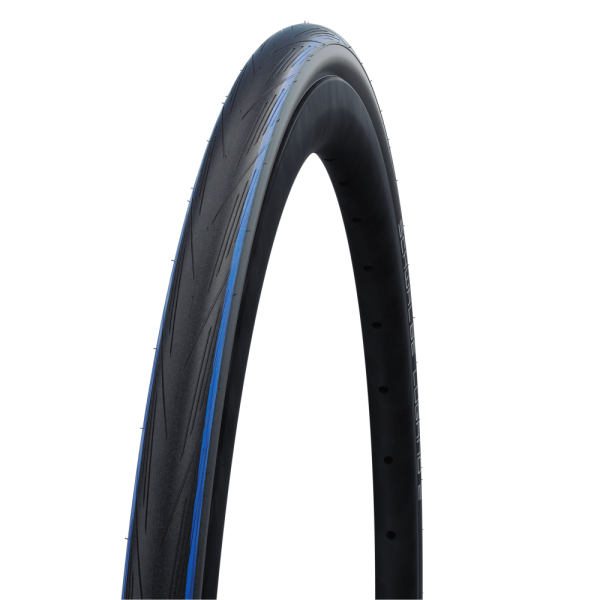 Schwalbe Lugano II Active K-Guard 28" Silica Wire Tire | Blue Stripes