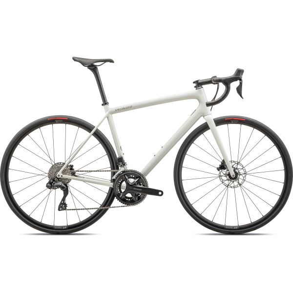 Specialized Aethos Comp Road Bike | Shimano 105 Di2 | Gloss Dune White - Metallic Spruce