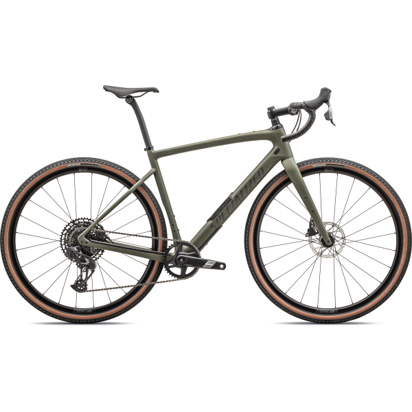 Specialized Diverge Comp Carbon Gravel dviratis | Satin Oak Green - Smoke