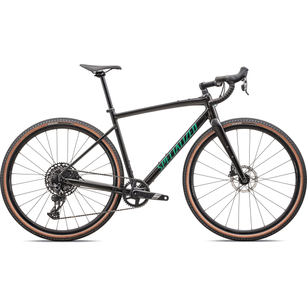 Specialized Diverge Comp E5 Gravel dviratis | Gloss Metallic Obsidian - Metallic Pine Green