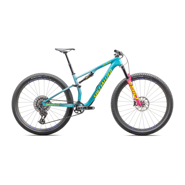 Specialized Epic 8 Pro kalnų dviratis | Lagoon Blue - Liquid Metal - Yellow