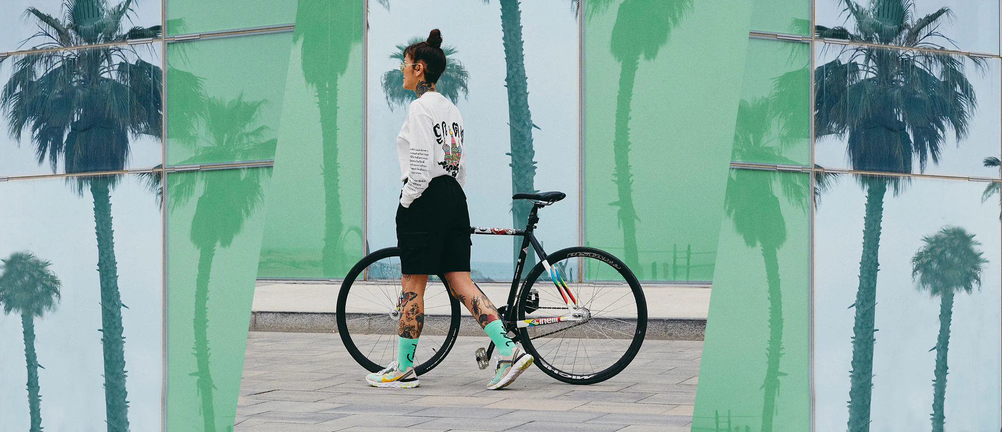 women with bike